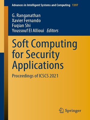 cover image of Soft Computing for Security Applications